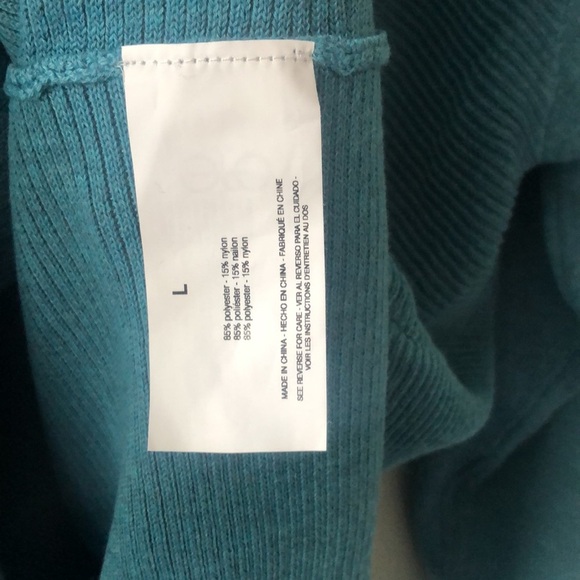 NWT Ella Moss Women's Sweater Ribbed V-Neck Sweater Blue Size Large - Picture 6 of 7